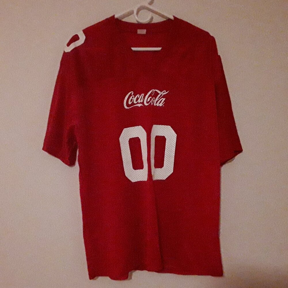 NWOT Men's Coca Cola mesh jersey, size large